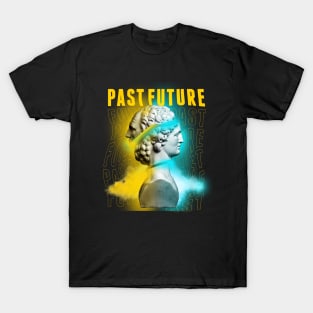 Janus Mythology Vaporwave Yellow and Blue T-Shirt